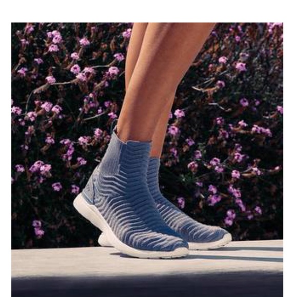 APL Lululemon Athletic propulsion Labs Knitted TechLoom Chelsea Sneakers Silver - Picture 12 of 12